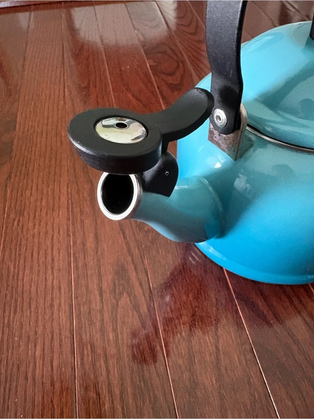 Le Creuset Tea Kettle Caribbean 1.25qt - Picture 4 of 7